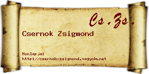 Csernok Zsigmond névjegykártya